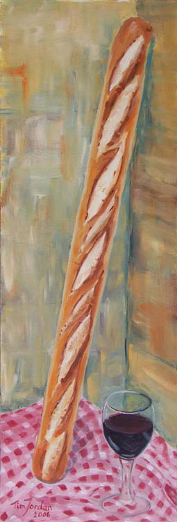 Baguette, 25x75 cm, oil on canvas, painted 2006