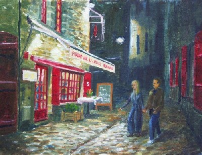 Restaurant Le Cottage, 46x35 cm, painted 2006