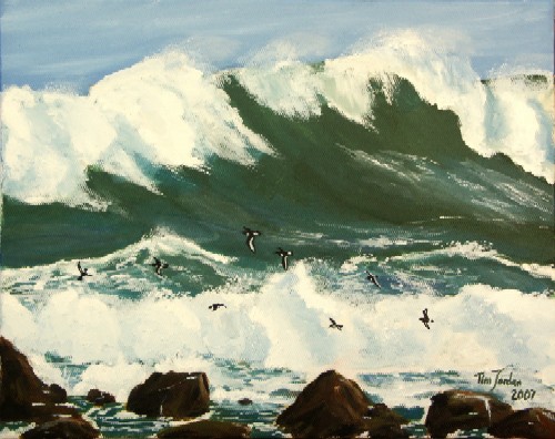Waves, 40x45 cm, oil on canvas, painted 2007